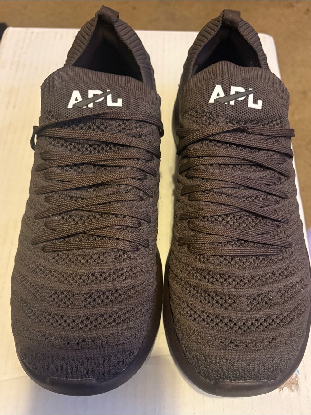 APL Men’s Knit Running Sneakers in Brown